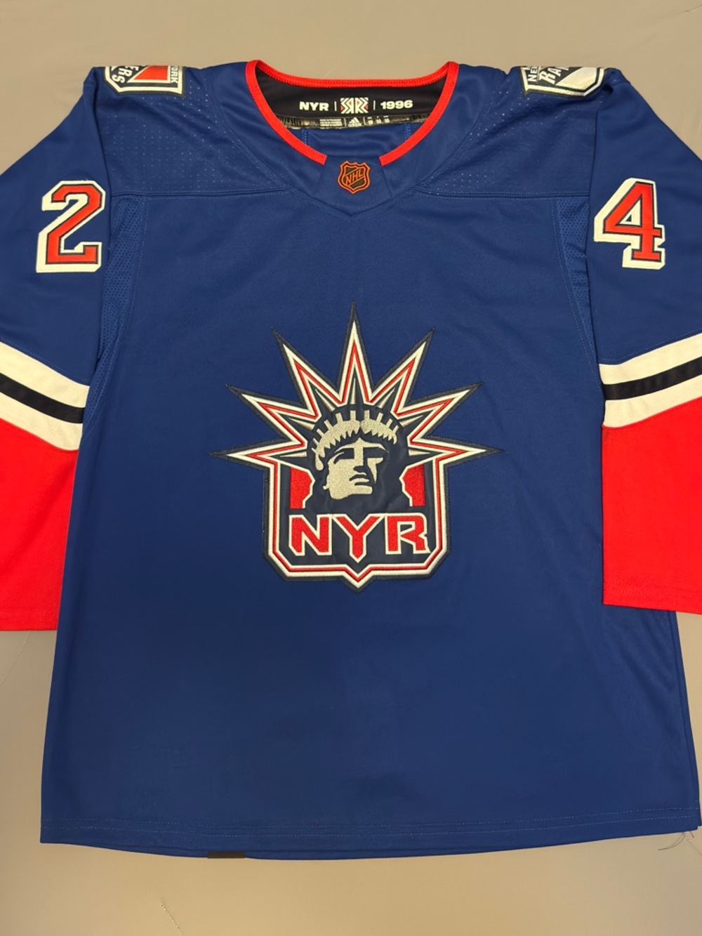 Adidas Authentic NY Rangers Kakko #24 Reverse Retro Liberty Jersey Sz50 Medium